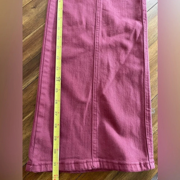 Judy Blue burgundy high rise front seam straight leg jeans - Picture 7 of 14